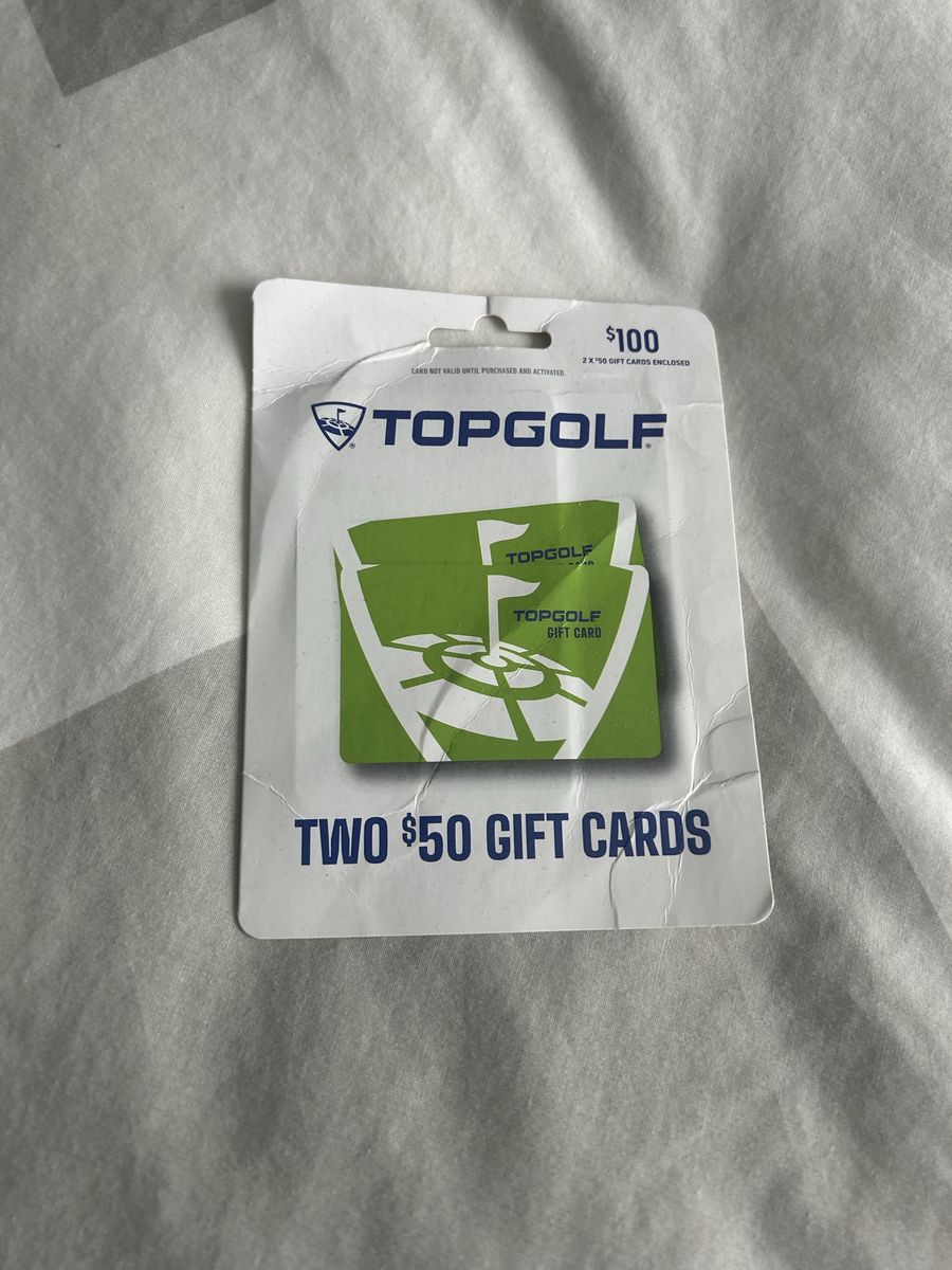 $100 in top golf gift cards