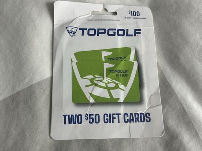 $100 in top golf gift cards