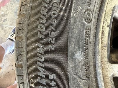 Set of 4 Used Premium Touring M+S 225/60R16 Tires with STS Wheels - Good Condition