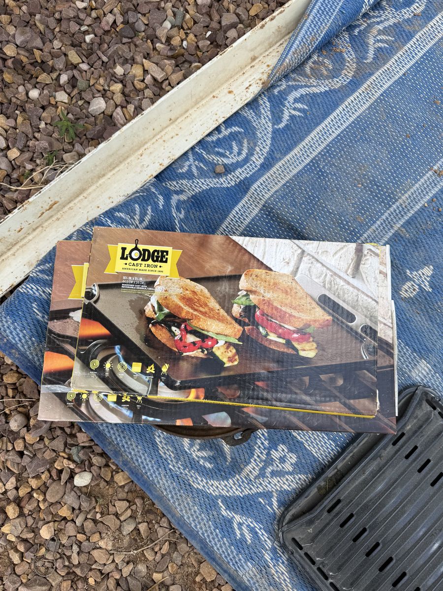 Two NEW Lodge Cast Iron Griddle