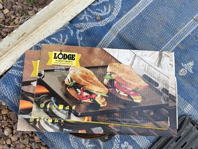 Two NEW Lodge Cast Iron Griddle
