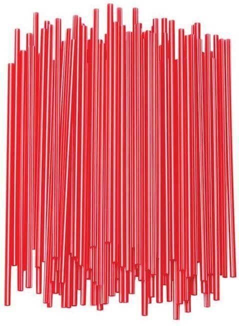 12000ct Stirrer Straws, Red, Paper Wrapped, 5.5in