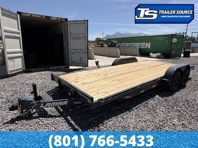 7x20 Lamar CC Flatbed Car Hauler Trailer - 10K GVWR - D-Rings