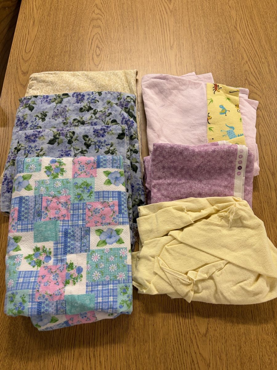 Flannel Fabric Lot for Sewing Crafting DIY