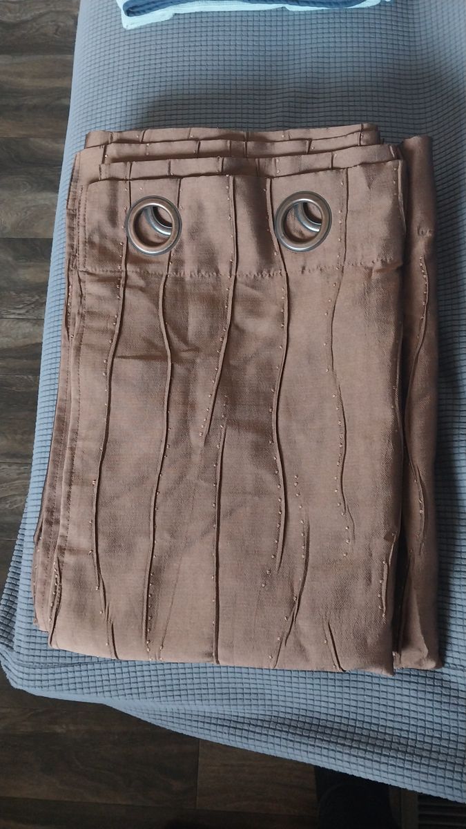 2 Brown curtains