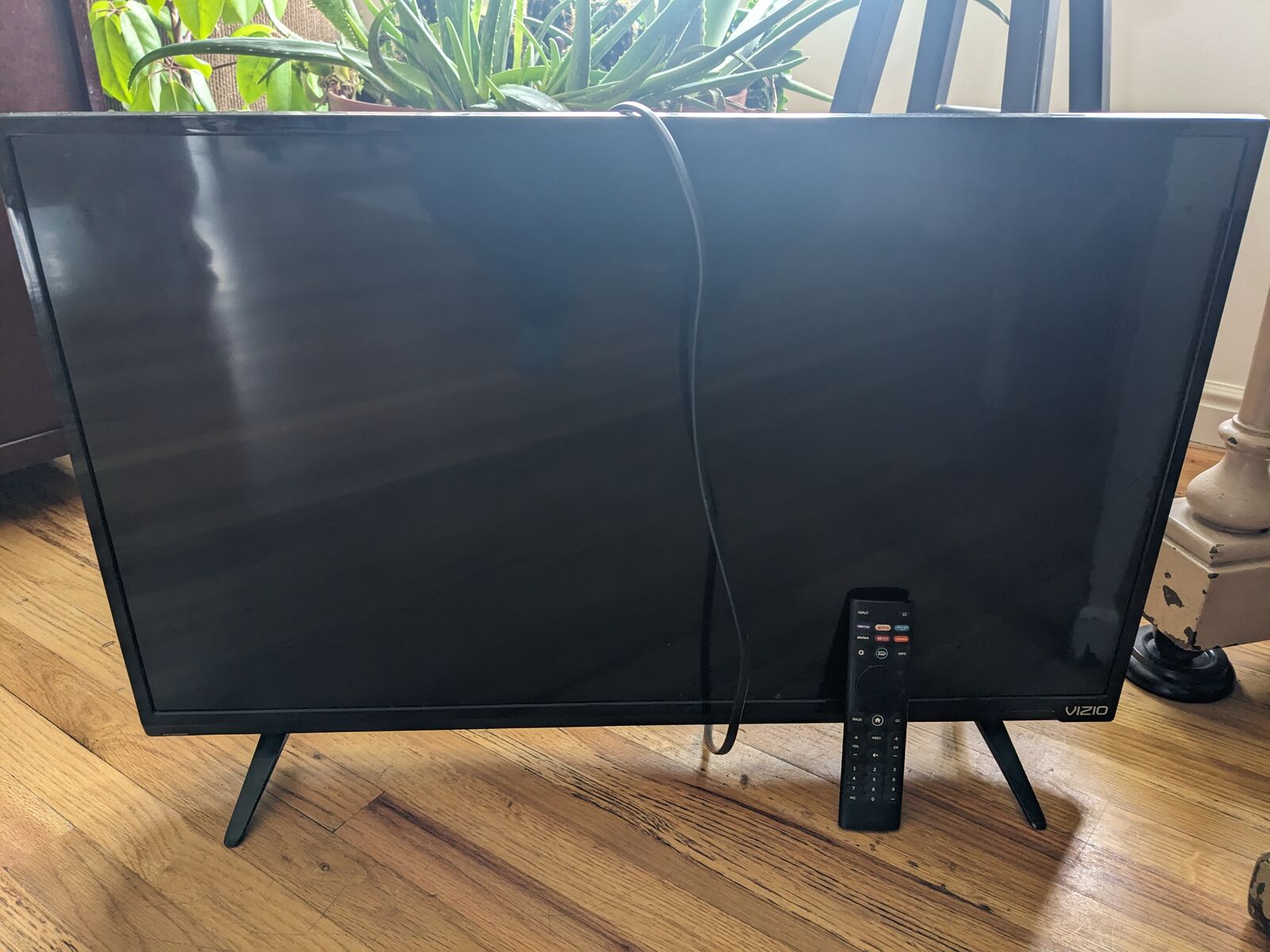 28" x 16" TV, comes with remote. No working issues