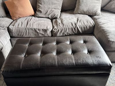 Leather Ottoman