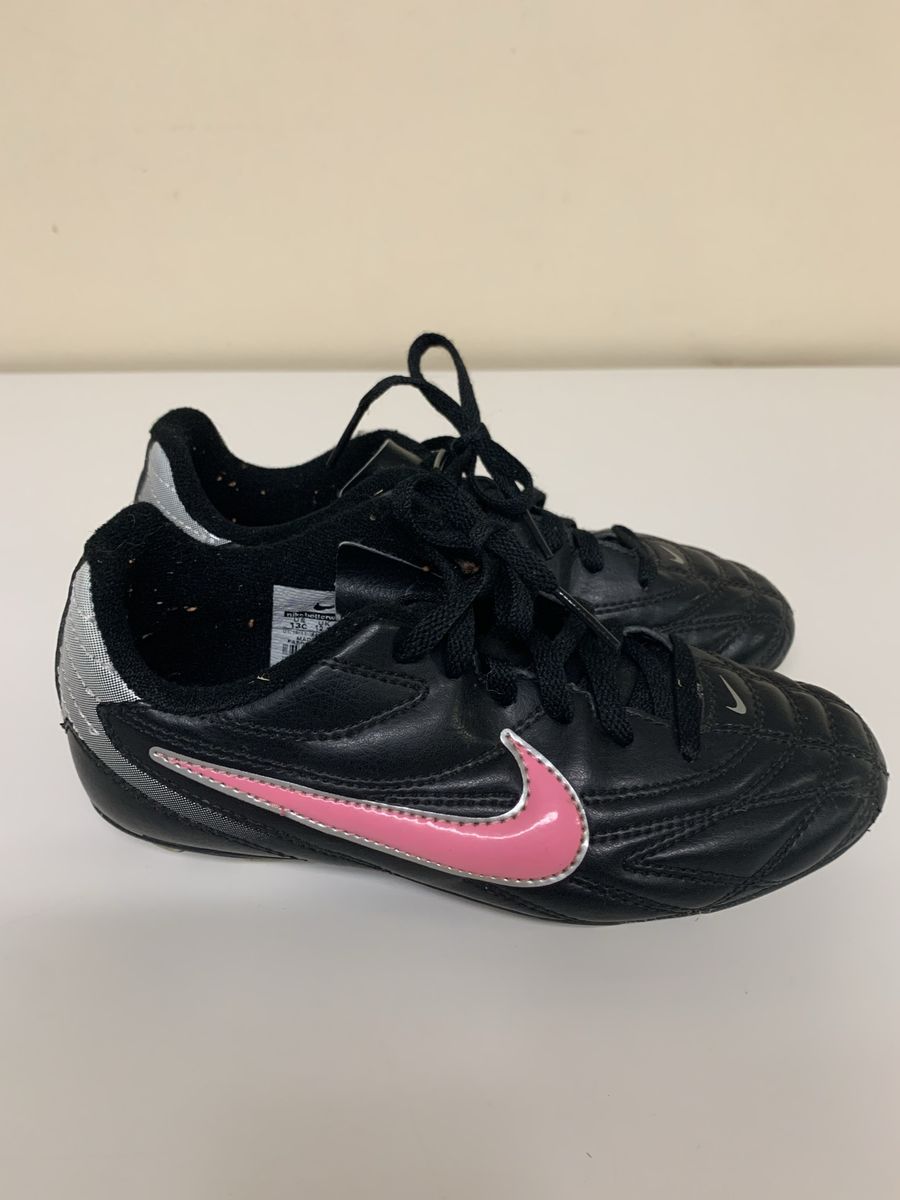 Nike Black & Pink Cleats Size 13C Youth Soccer