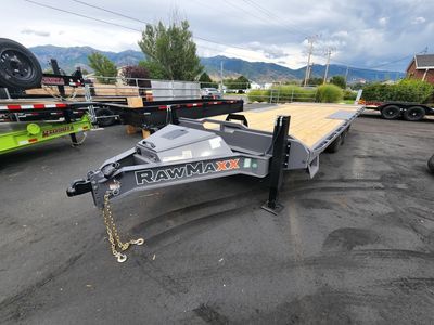 2027 RawMaxx 22' DTX 14K with Hydraulic Jacks Deckover Tilt Equipment Trailer