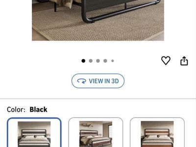 New Queen Bed Set: Black Bed Frame, Gel Memory Foam Mattress, & Box Spring - Sleepy's/Sealy
