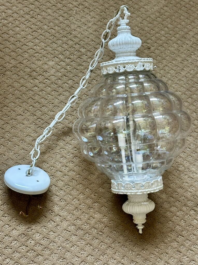 MCM Helana Tynell opalecent Bubble Glass SWAG LAMP