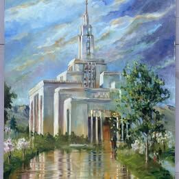 Sandra Rast Giclee of the Draper Utah Temple