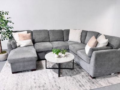 Gray Costco Sleeper Sectional w/ Storage Chaise