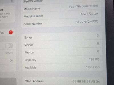 iPad 7th Gen with Apple pencil