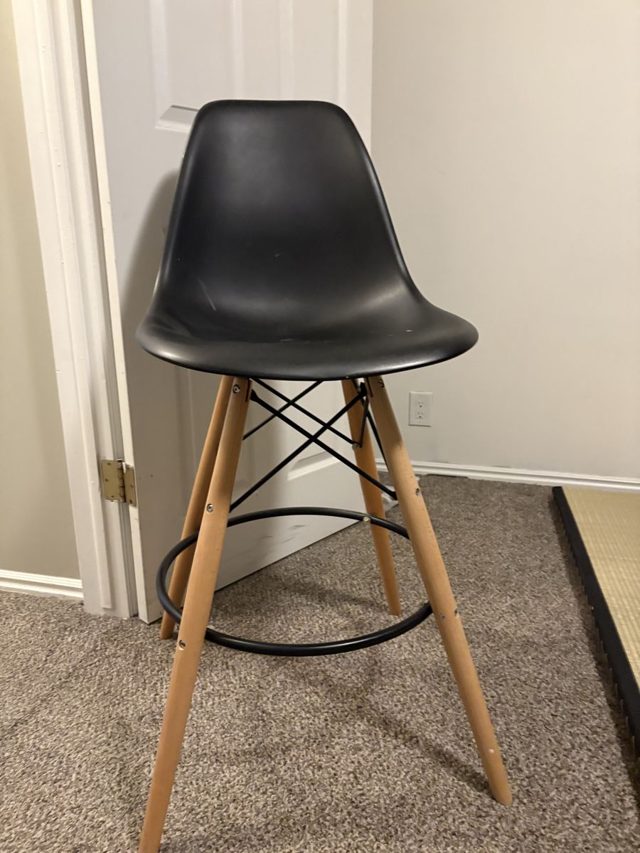 Black bar stool