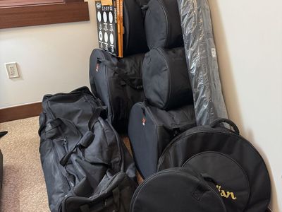 Ludwig Drum set with extra cymbals, lots of accessories, carrying bags. Ready to Roll!