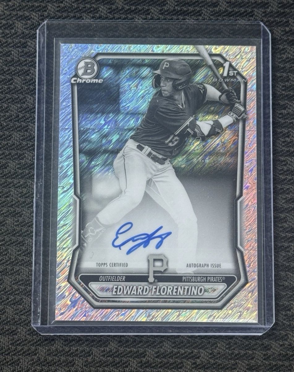 Edward Florentino 1st Bowman Chrome Black&White Shimmer Auto SSP