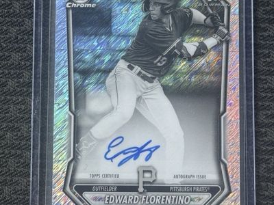 Edward Florentino 1st Bowman Chrome Black&White Shimmer Auto SSP