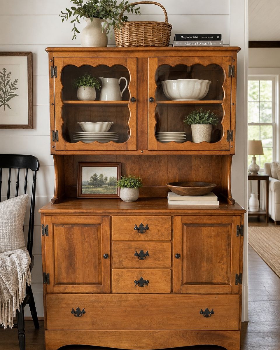 Solid Wood Hutch/Buffet 