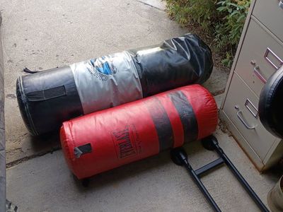Everlast Punching Bag & Century Martial Arts BOB Training Dummy - Used Boxing Gear. heavy bags