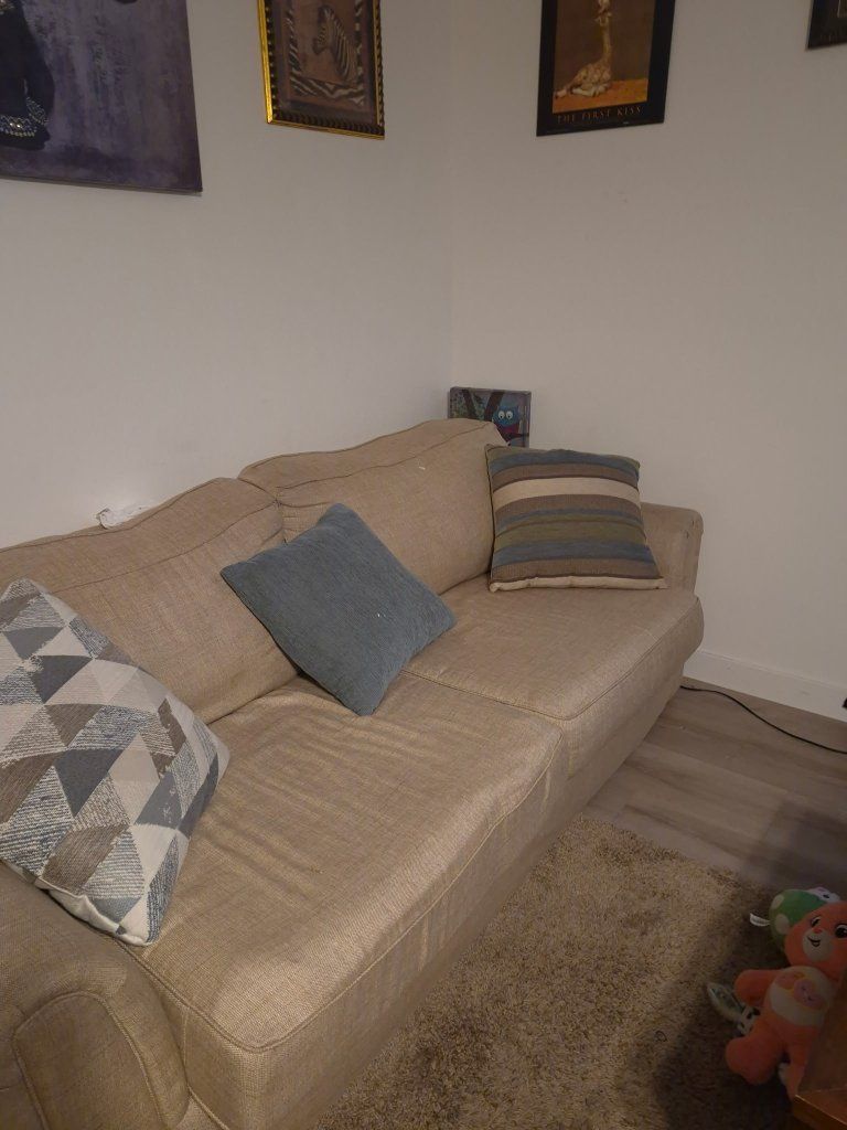 pull out bed/couch cozy Beige Fabric