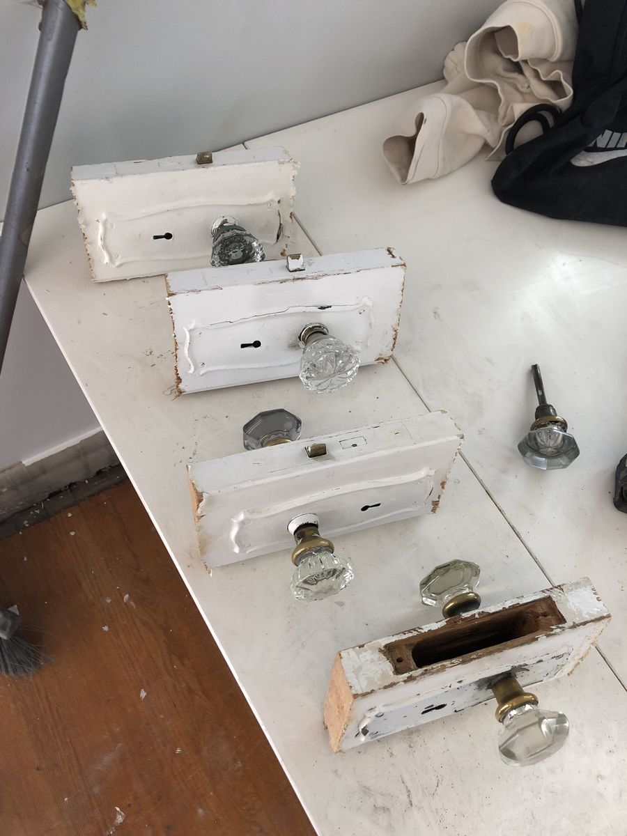 Antique/vintage Crystal door knobs