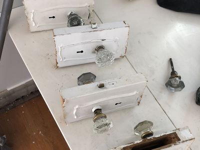 Antique/vintage Crystal door knobs