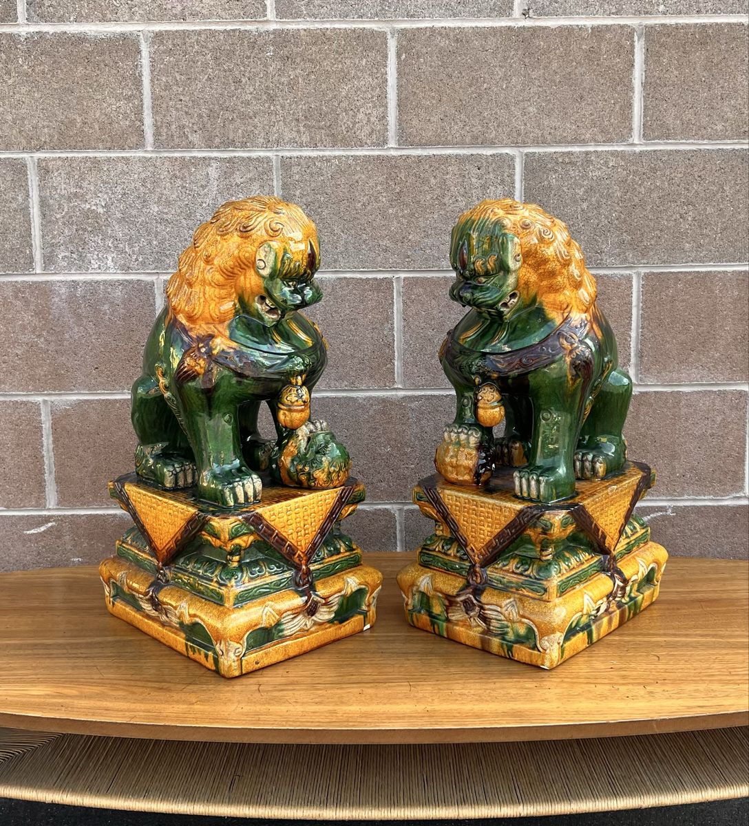 24” Foo Dog Statues Gardian Lions