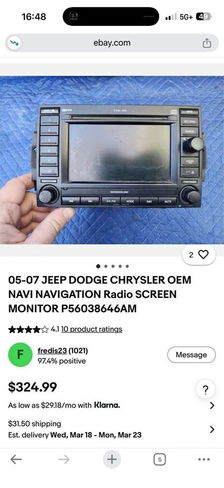 Jeep, Dodge, Chrysler navigation/radio