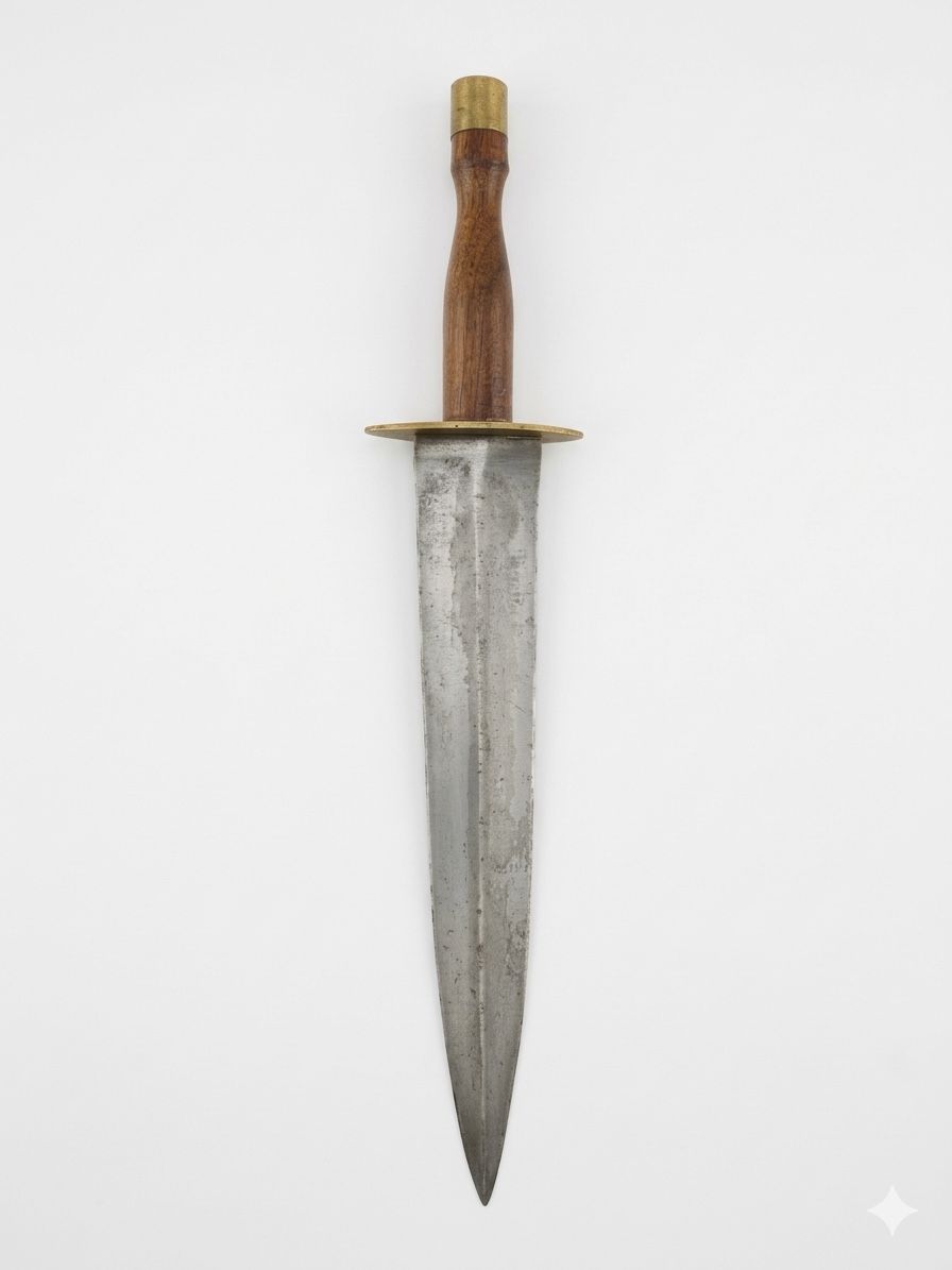 18”Vintage Pakistan Made Dagger Leather & Scabbard