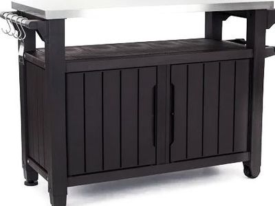 Outdoor Patio BBQ XL Kitchen Prep Stainless Steel Top Entertainment food center furniture New in Box