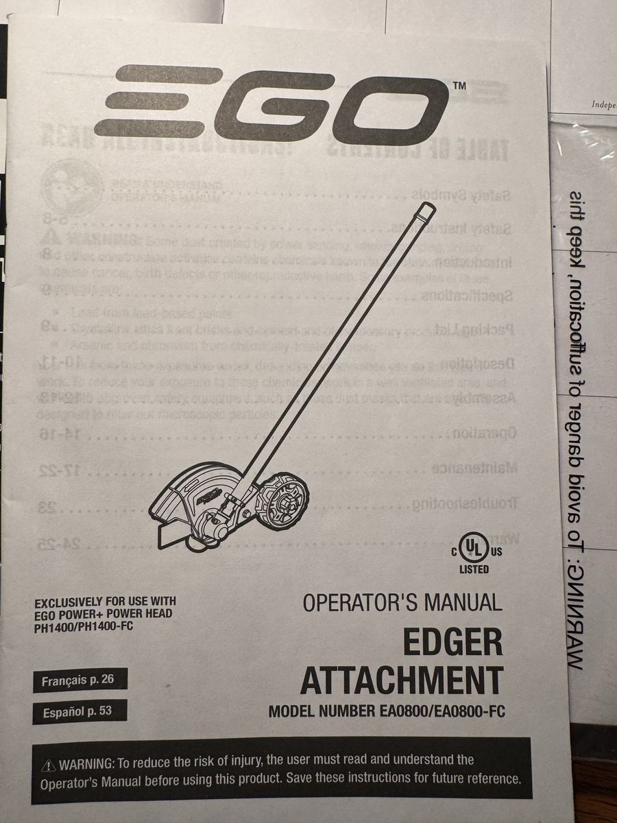 Edger EGO for lawns like new