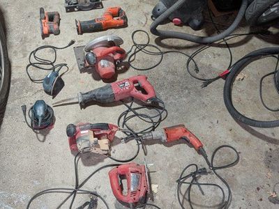 Assorted Power Tool Lot - Saws, Sanders, Drill, Angle Grinder & Shop-Vac
