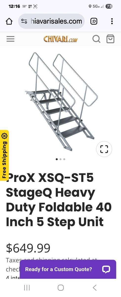 Heavy Duty Foldable 40 inch Steps