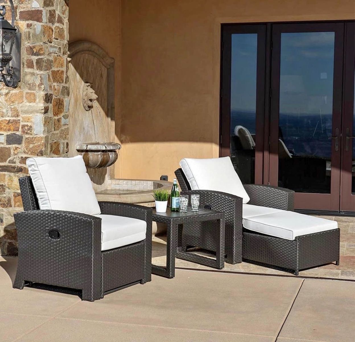 Brand new Sidney 3 piece reclining furniture outdoor patio set