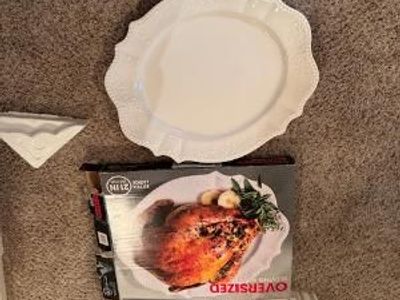 White serving platter