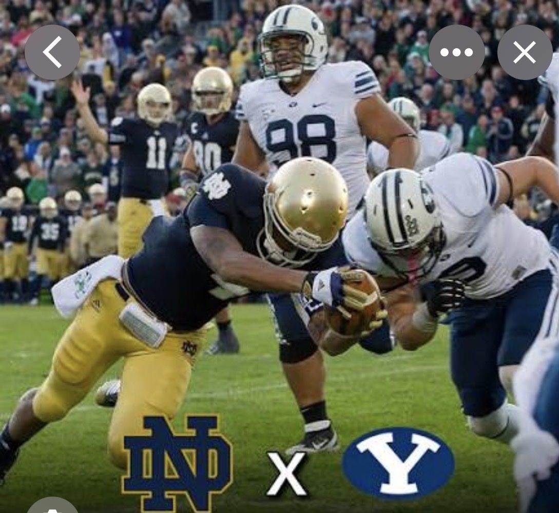 Football Tickets: BYU vs Notre Dame       2 tickets for sale