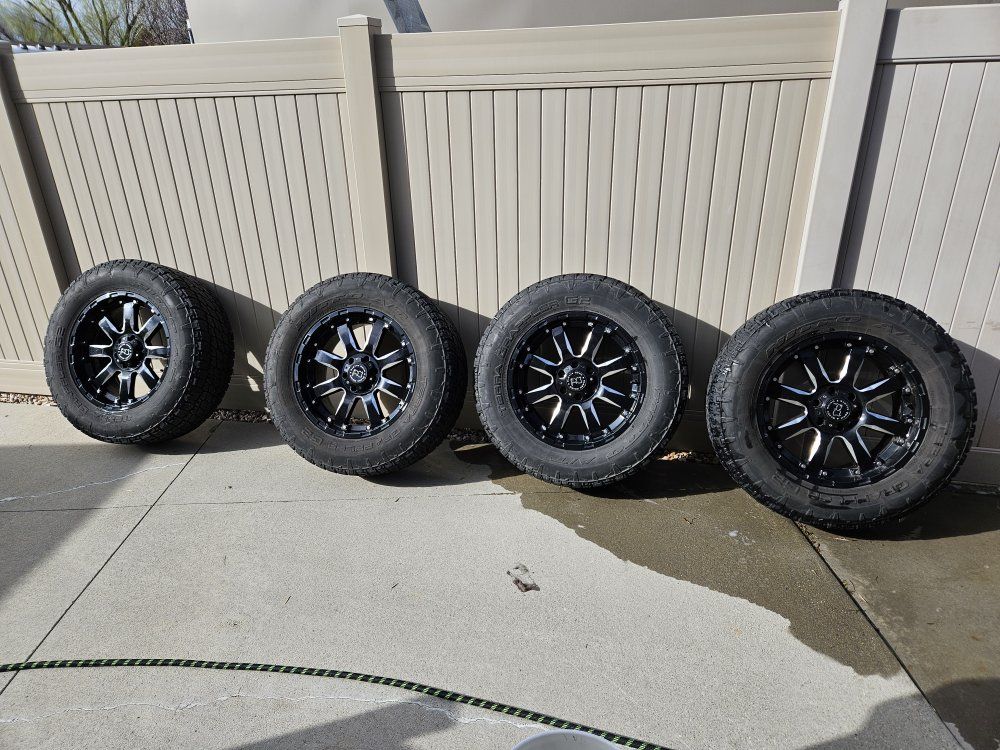 20x9 Black Rhino wheels with Nitto tires