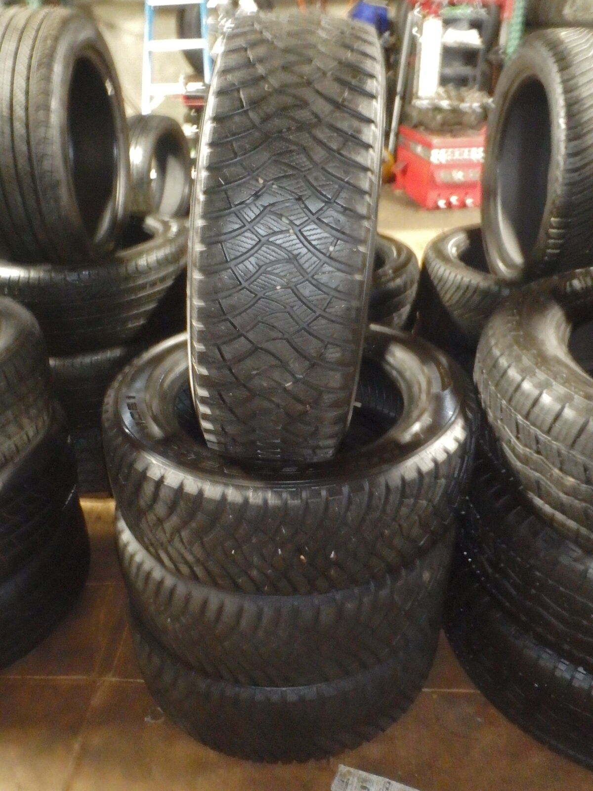 225/60R17 FALKEN WINTERPEAK F-ICE SET OF USED WINTER TIRES