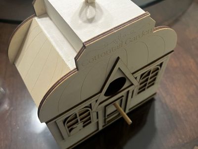 Cottontail Garden Wooden Decorative Birdhouse with Bunny Design