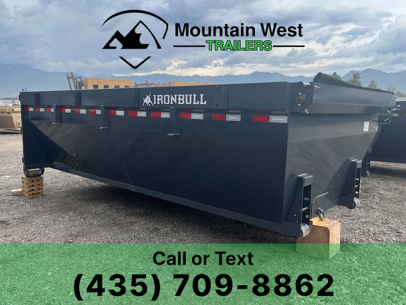 2026 Iron Bull 16' Gray Roll Off Bin for DBG or DBB