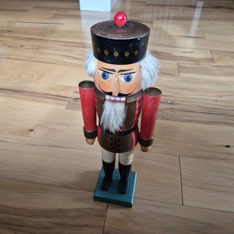 Vintage Wooden Nutcracker Soldier Figurine Holiday Decor
