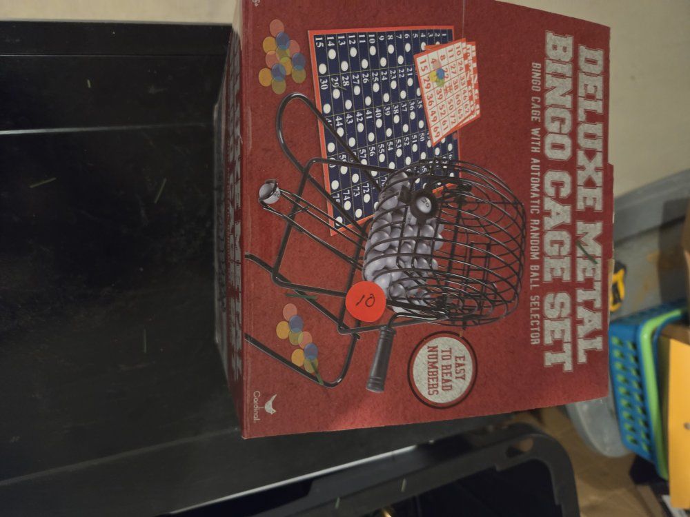 Cardinal Deluxe Metal Bingo Cage Set with Automatic Random Ball Selector