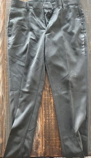 Apt 9 Pants Mens 34x34 Slim Fit Dress Slacks Formal Flat Front Charcoal