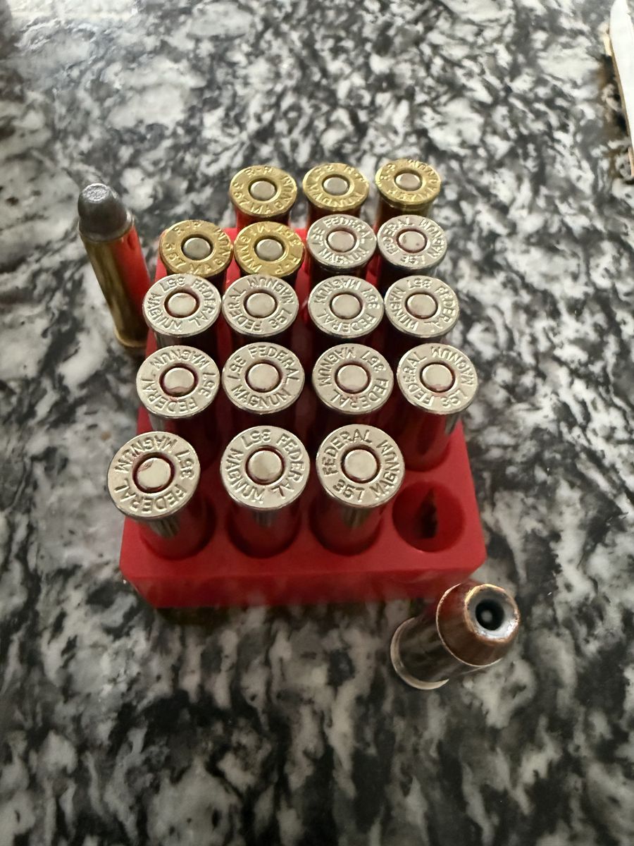 Federal Premium 357 158 GR. Hydra-Shok Jacketed Hollow Points 14 HP 6 FMJ (mixed rounds)