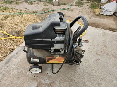 Central Pneumatic 2 HP 8 Gallon Air Compressor with Wheels and Gauges - Used
