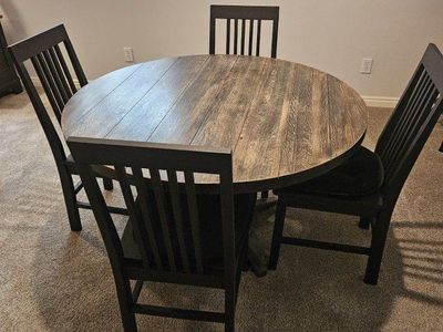 48" Table + 4 chairs