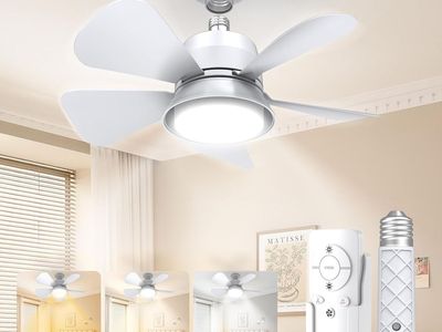 NEW Ceiling Fan with Lights Remote – 3 Colors (3000K-6000K), 3 Wind Speeds Ultra Quiet DC Motor for Bedroom, Kitchen, Indoor
