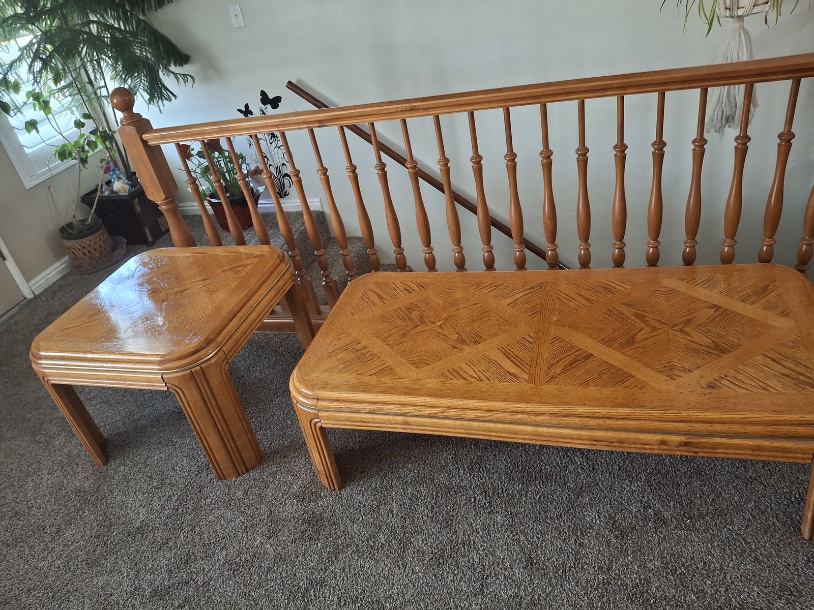 Oak Coffee Table and End Table Set - Great Condition, Classic Design