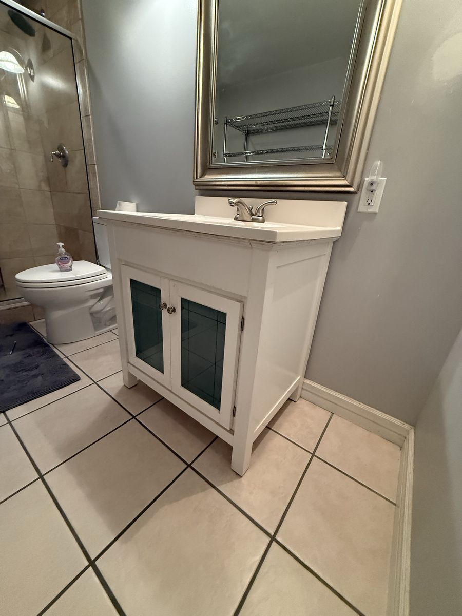 Single Sink White Vanity